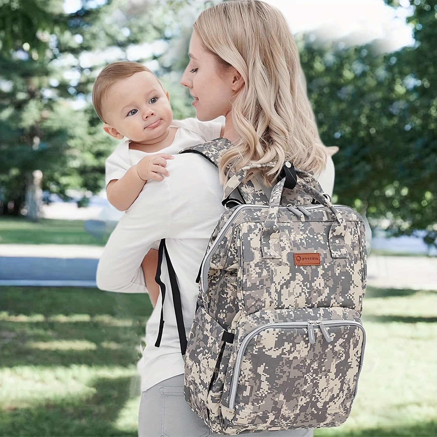 Baby Diaper Bag Backpack with Changing Pad, Pacifier Case - Camo Diaper  Bags for Girl Boy Newborn Unisex Infant Toddler - Baby Travel Bag for Mom  Dad