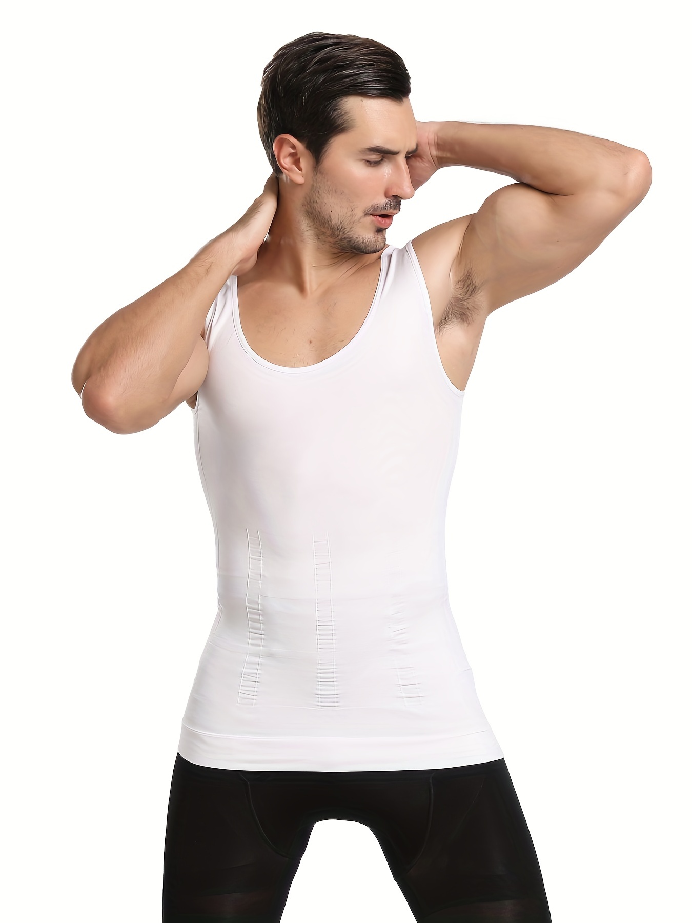 Men's Tummy Control Shapewear Vest Slim Sleeveless - Temu