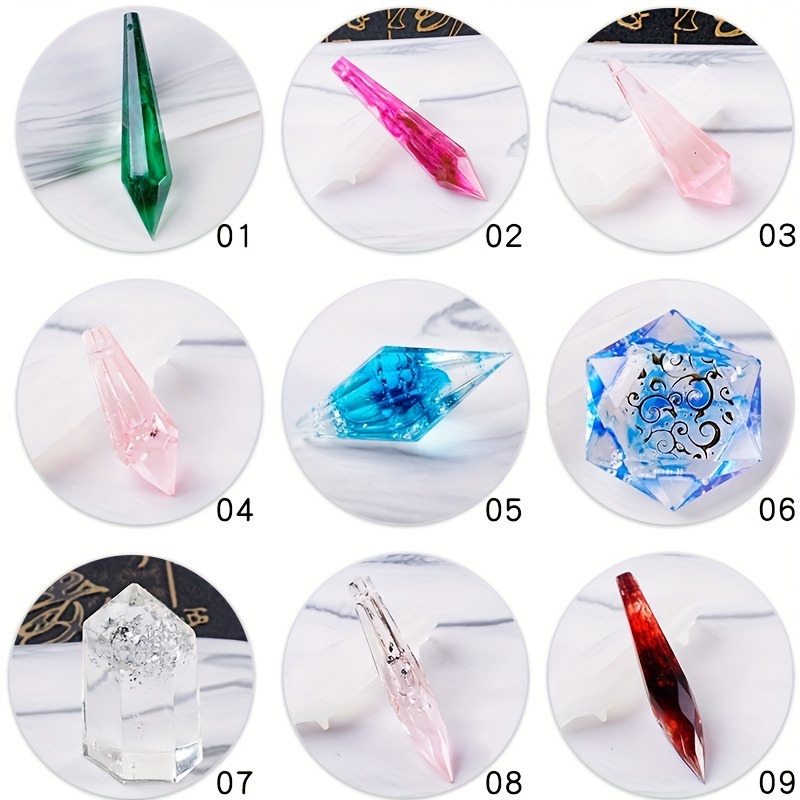 Diy Crystal Pendulum Epoxy Resin Molds Necklace Pendant Uv - Temu Australia