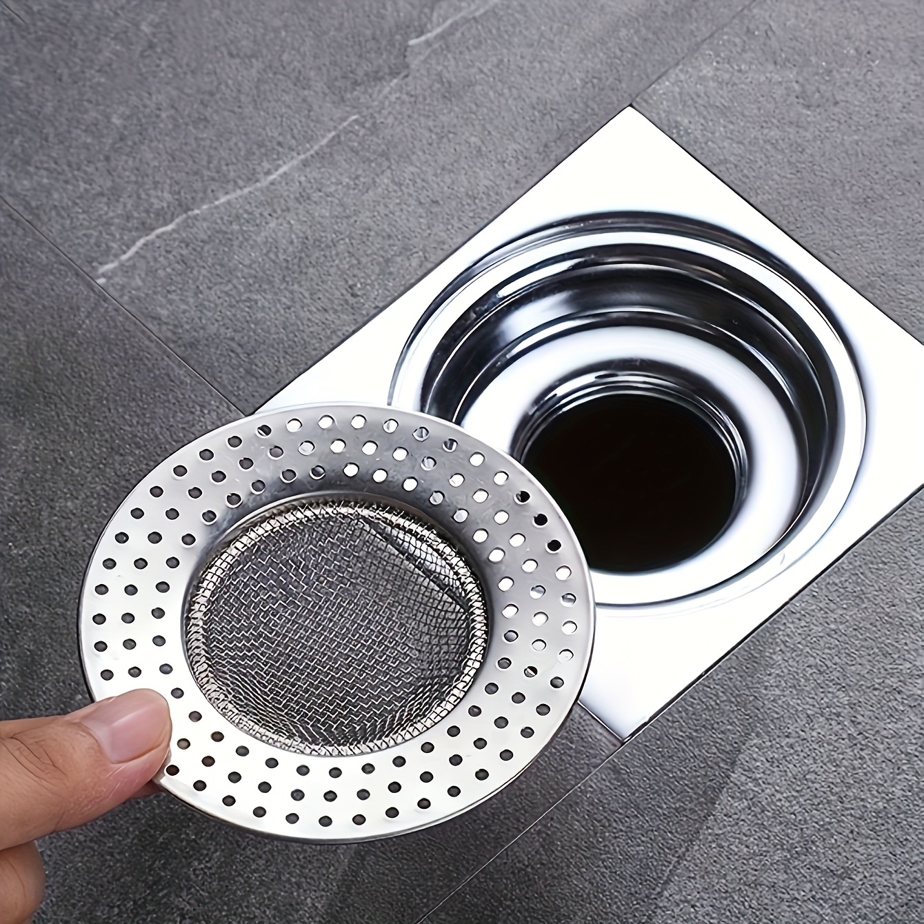 1pc Sink Drain Cover Hair Catcher Strainer For Bathroom