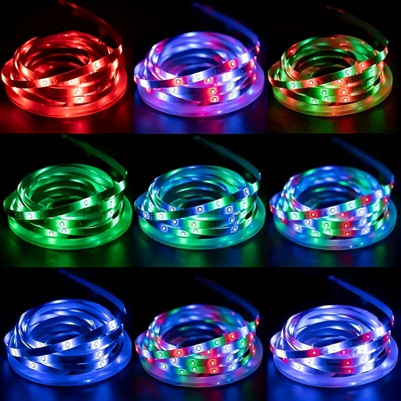 100ft/50ft RGB 2835 LED Strip Lights, Sync Color Changing Function, With 44 Keys Remote Control, 24 Keys APP And 3 Keys Manual Control, For Festival Party, Halloween, Christmas Lighting Lamp details 1