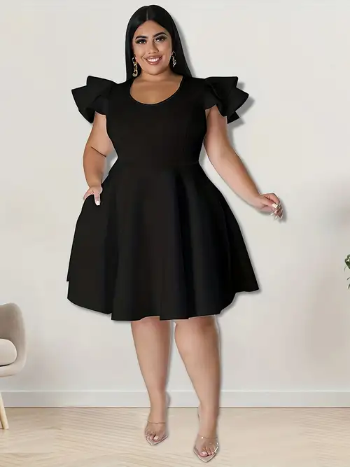 Black Dress Plus Size - Temu