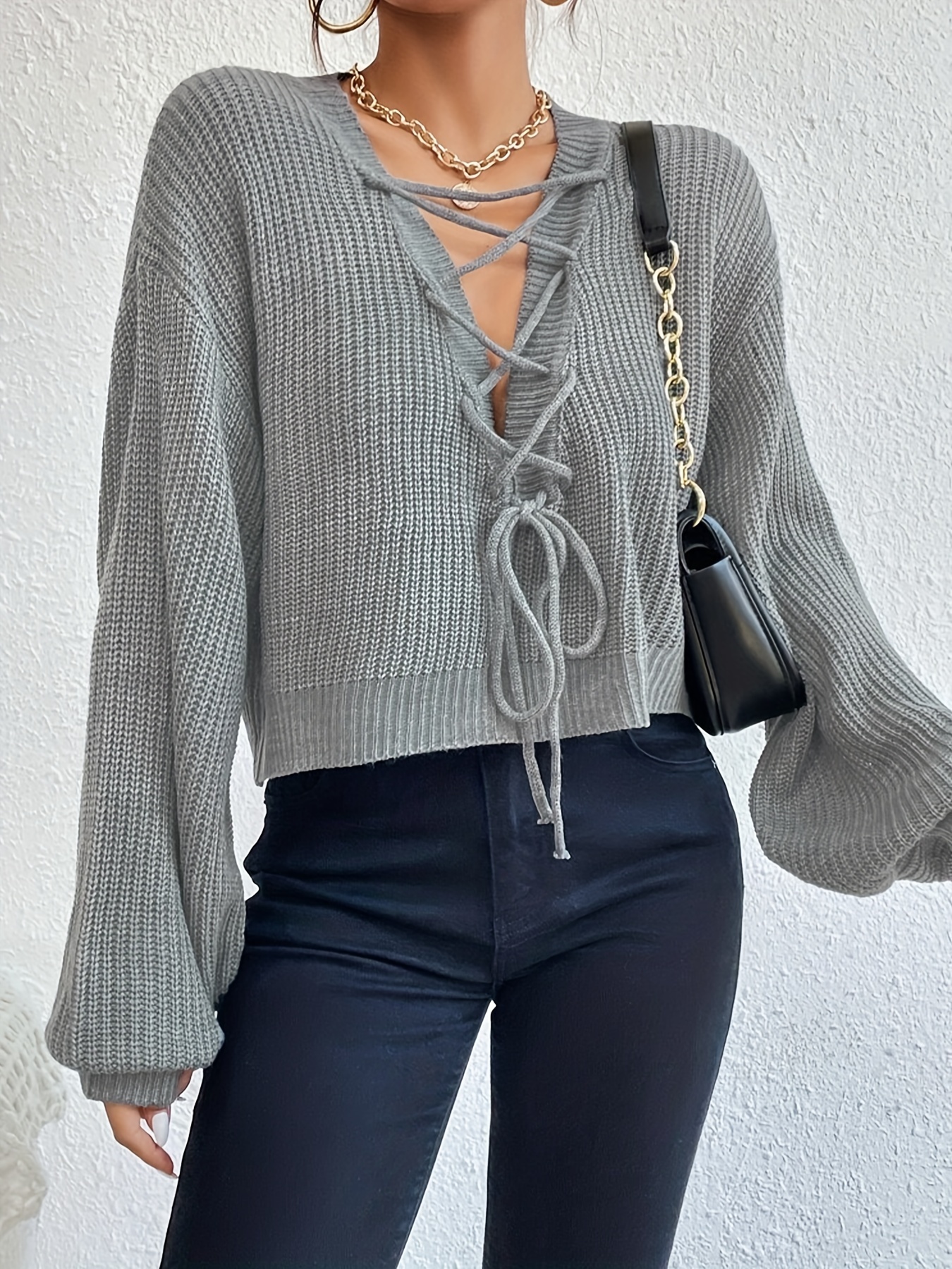 Sweater with lace deals up sleeves