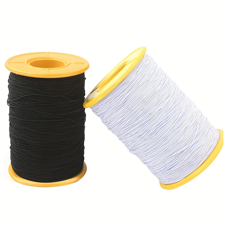  Elastic Thread for Sewing, 0.5mm Thin Black/Wihte