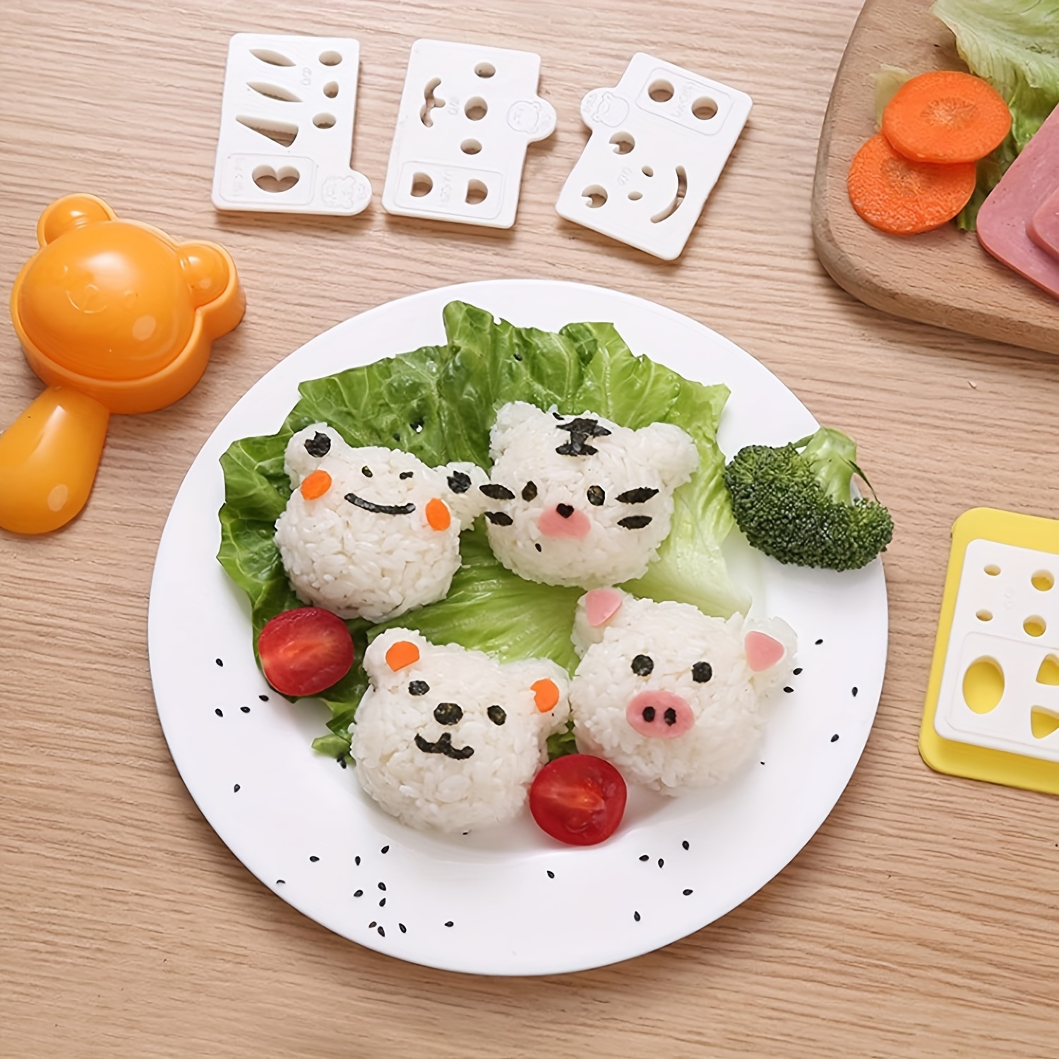 Pretty Comy DIY Sushi Mold Onigiri Rice Ball Food Press Triangular Sushi  Maker Mold Japanese Bento Seaweed Sushi Rice Ball Mold Kitchen Tool Little  Bear 