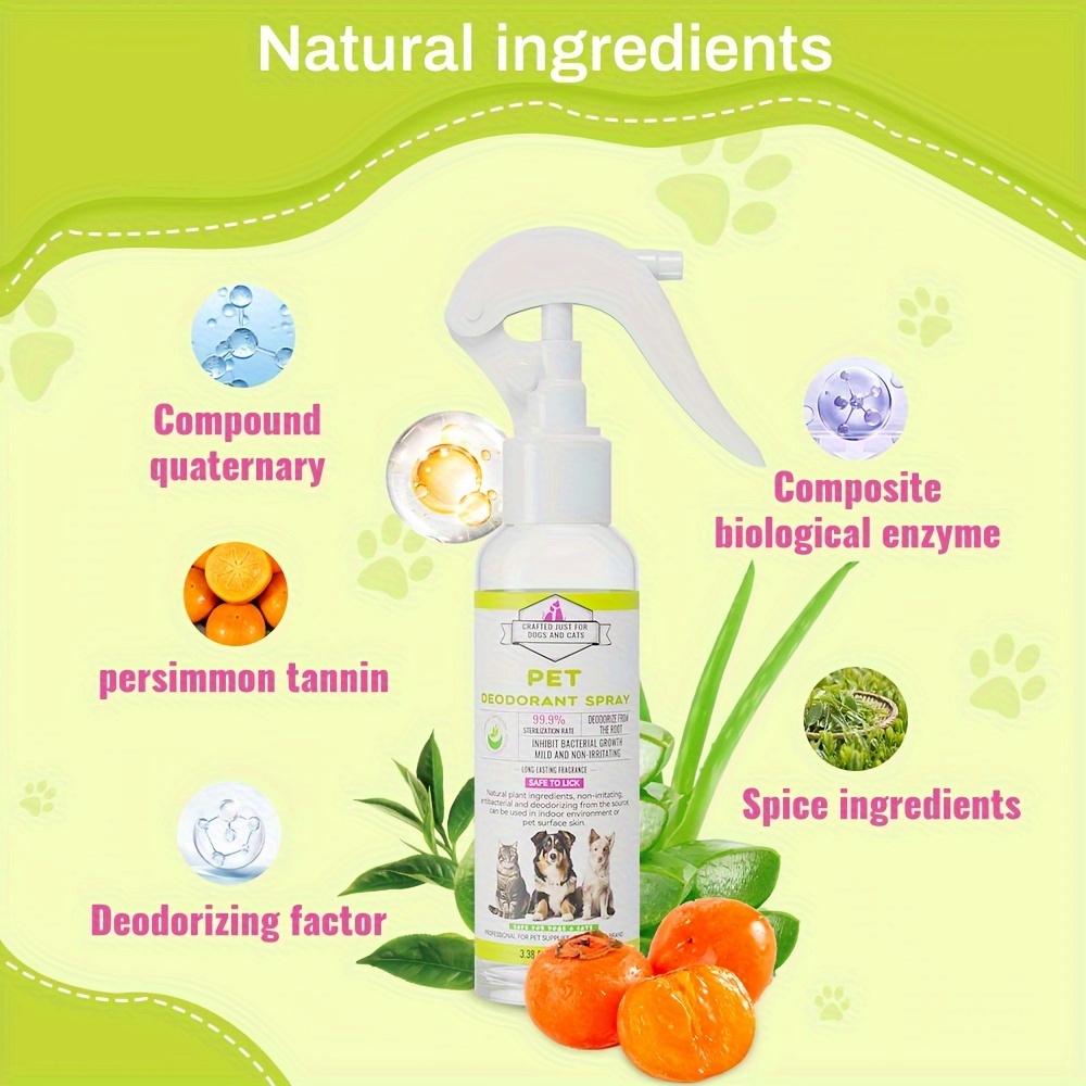 Éliminateur d'odeurs naturel pour animaux de compagnie, Spray enzymatique