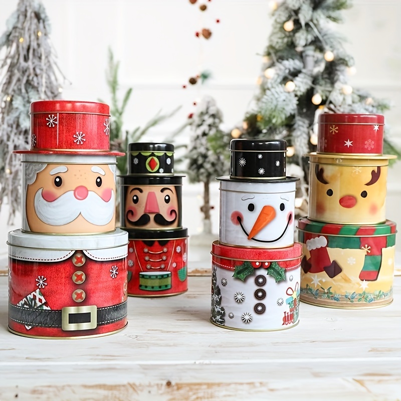 Decorative Christmas Metal Gift Box Candy Tins