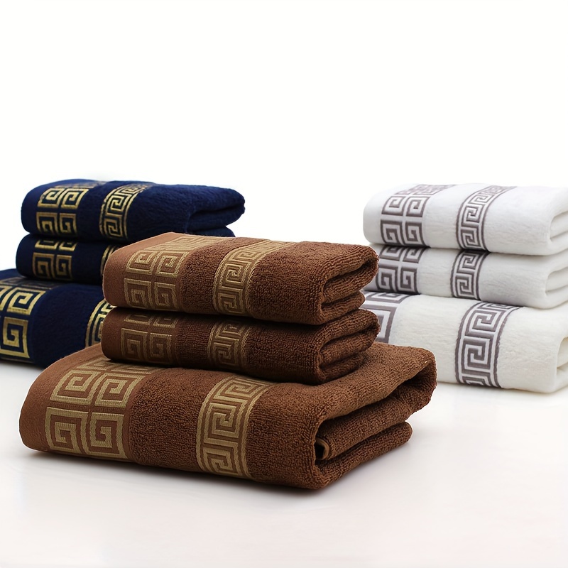3pcs Pure cotton thin towel Upscale Dry hair Face towel Hand towel