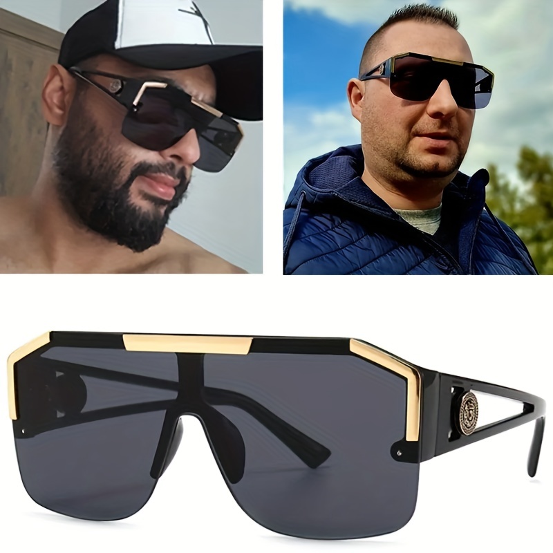 Men's UV400 One Piece Driving Sunglasses