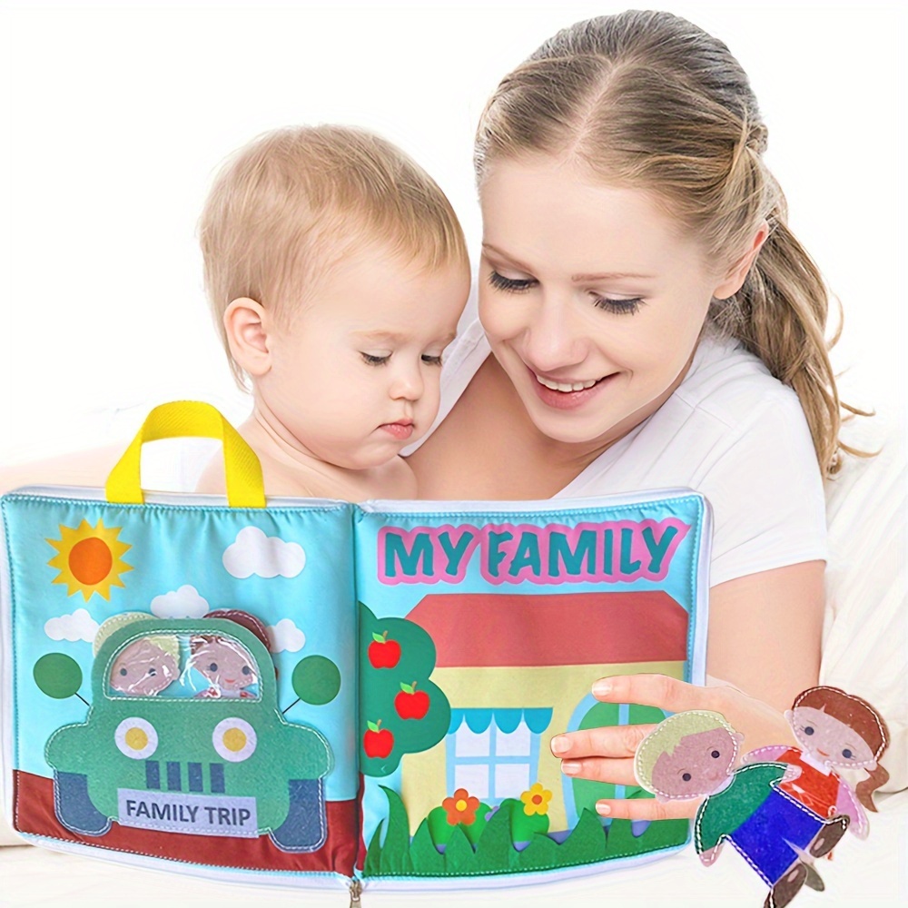 Livre sensoriel en tissu lavable pour bébé, jouet d'éveil précoce,  interactif, Double face - AliExpress