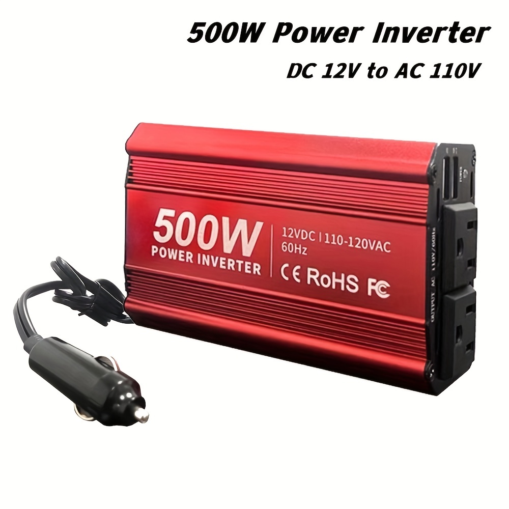 1500W Power Inverter,Car Solar Power Inverter DC 12V to AC 220V USB Sine  Wave Converter Car Inverter Outdoor Emergency Power Supply