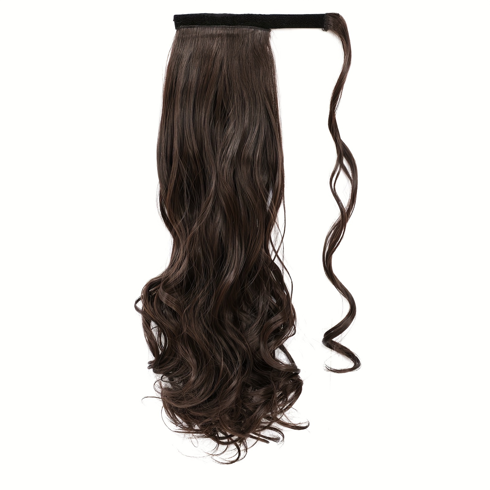 ponytail with hair wrapped around long wavy ponytail extensions synthetic clip in hair extensions elegant natural looking for daily   accessories details 3