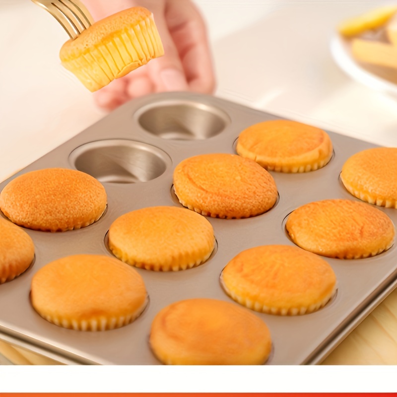 1pc, 12 Cavity Baking Mold, Padella Per Muffin Antiaderente 12 Tazze,  Vassoio Per Muffin In Alluminio Per Cupcake In Acciaio Inossidabile Per La  Cottura, Nucleo In Acciaio Inossidabile E Non Tossico, Facile