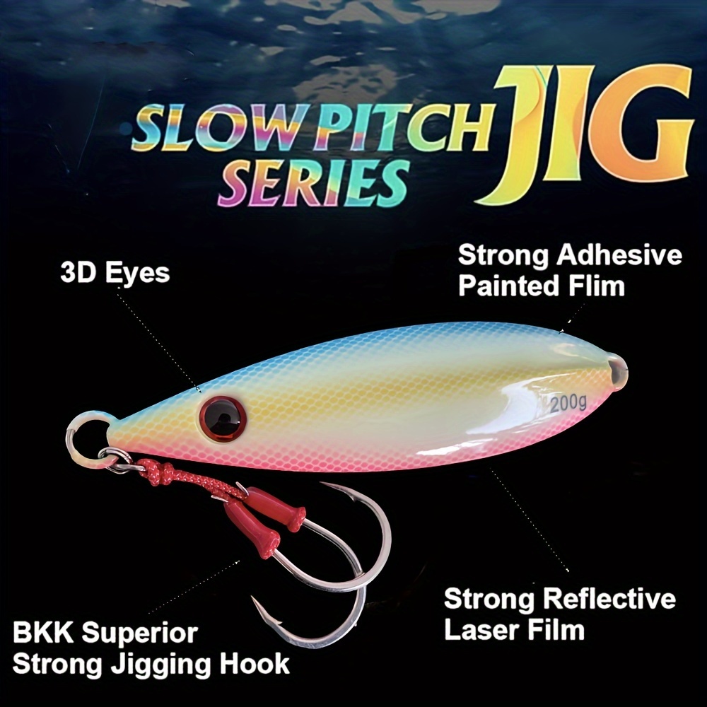 5pcs Rainbow Micro Butterfly Metal Jig Fishing Lure Bait Jigging Tuna Slow  Lure
