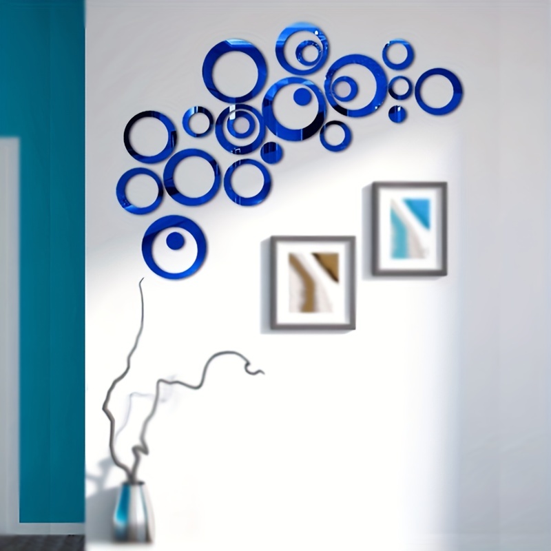 Buy aooyaoo Circle Mirror DIY Wall Sticker Wall Decoration 24pcs Grey  Online at desertcartOMAN