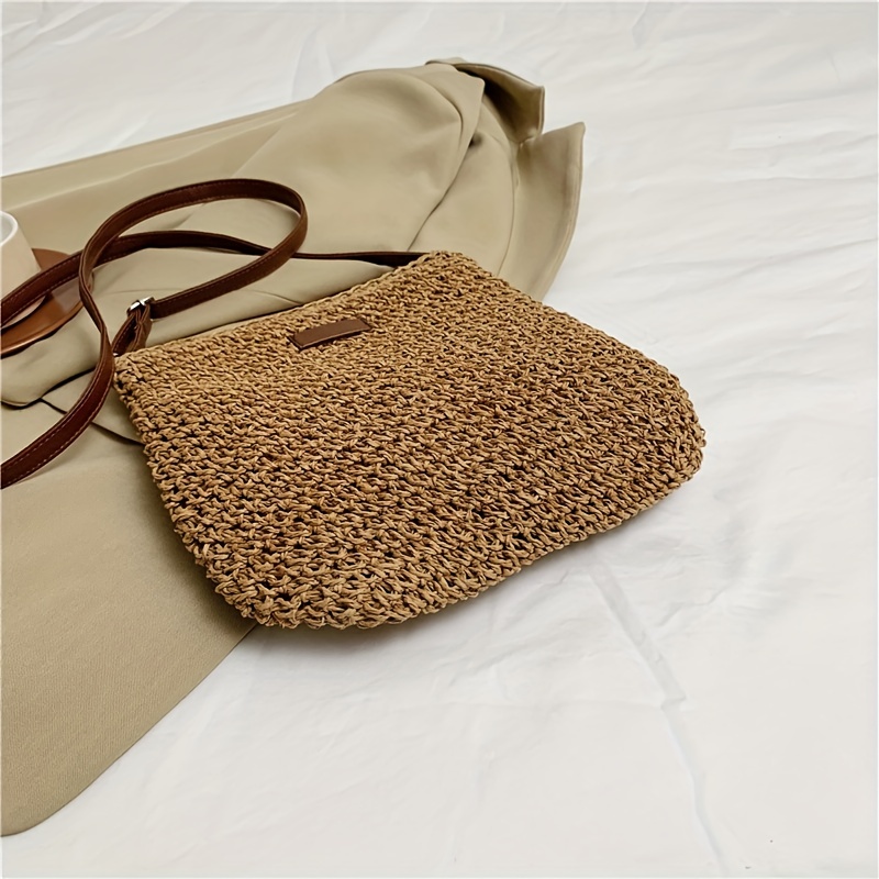 Straw Beach Bag Women's Woven Crossbody Shoulder Bag For Holiday