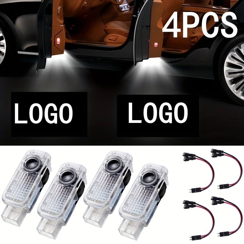 Logotipo Led para puerta de coche, luz de bienvenida para Audi A4, B5, B6,  B7, B8, B9, A1, A3, 8V, 8P, 8L, A6, C5, C6, C7, A5, A7, A8, Q3, Q5, Q7