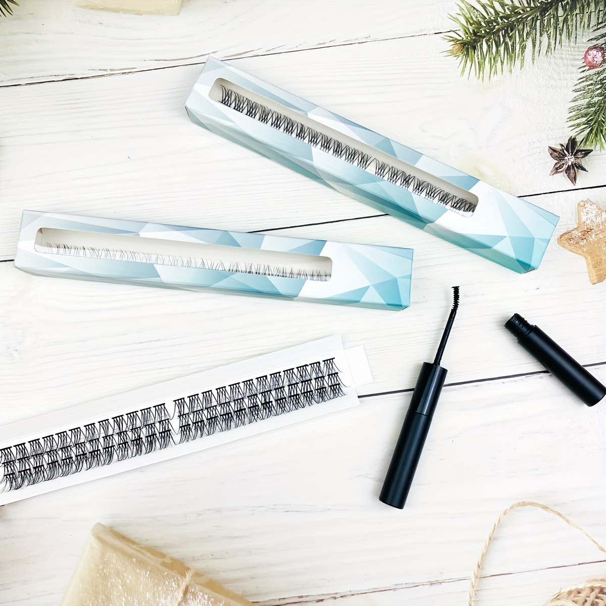 D Curling Lash Clusters Volume 100 Wispy Lashes DIY Use At Home 14mm