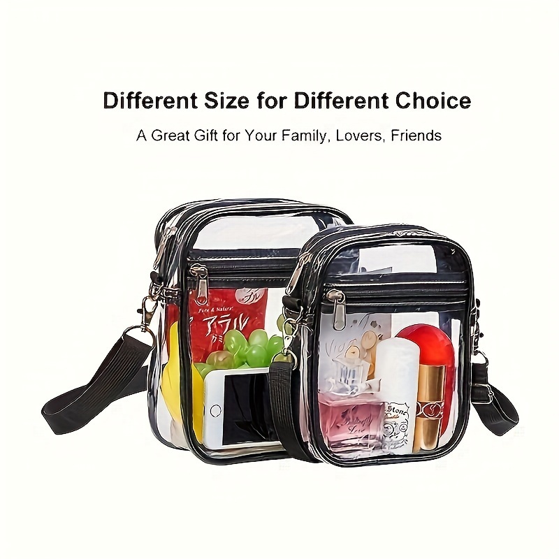 

Transparent Crossbody Bag, Stadium Visible Shoulder Bag Purse, Outdoor Travel Storage Bag Toiletry Bag