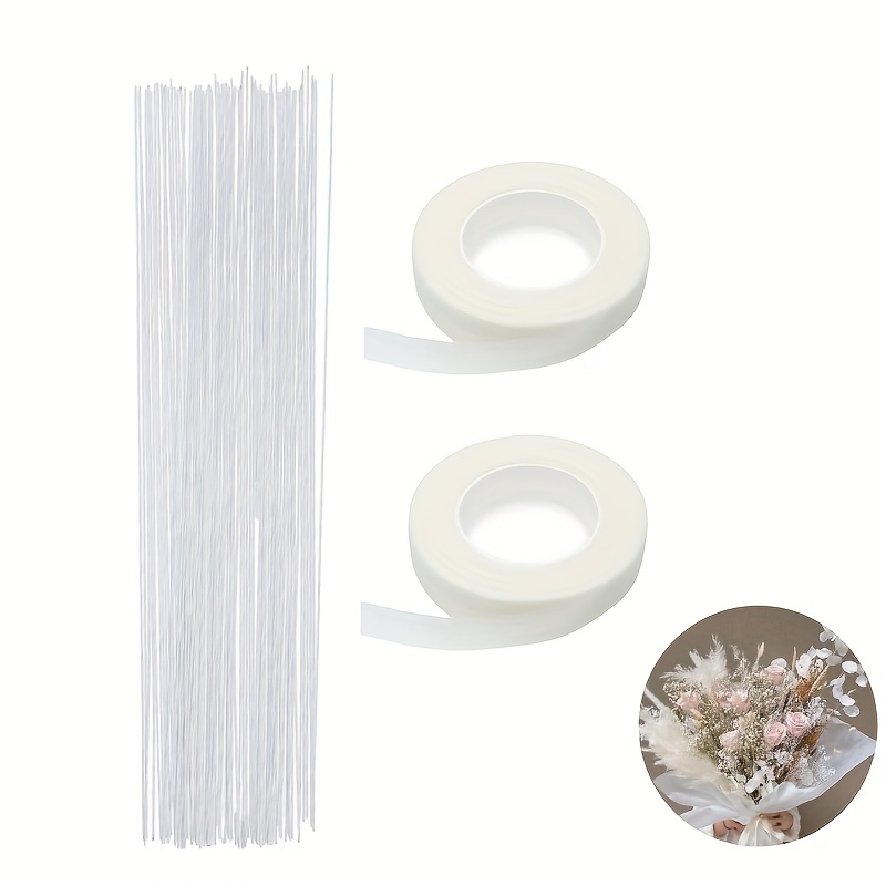 White Floral Wire And Tape Set included White Floral Tape - Temu