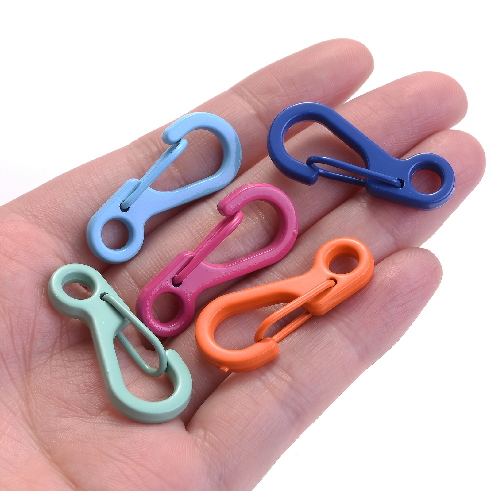 Colorful Metal Lobster Clasp Key Ring Chain Split Open Ring - Temu