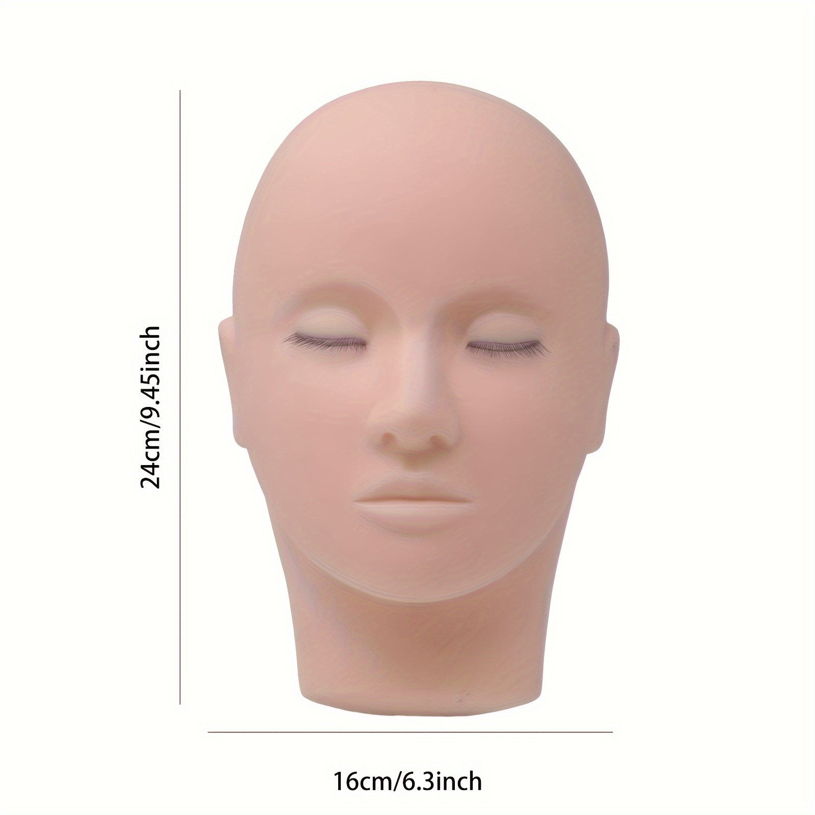 Reusable Lash Mannequin Head With Embedded Layered Eyelashes - Temu