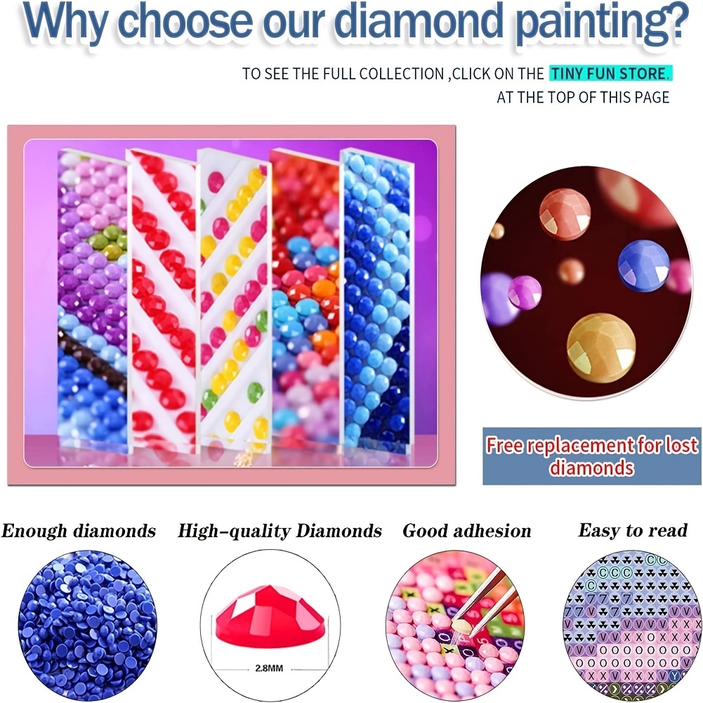 5D Diamond Painting Kits,Diamond Painting Kits For Adults,Full Drill  Crystal Rhinestone Diamond Art Diamonds Gem Art Drill And Dotz For Home  Decor 30x