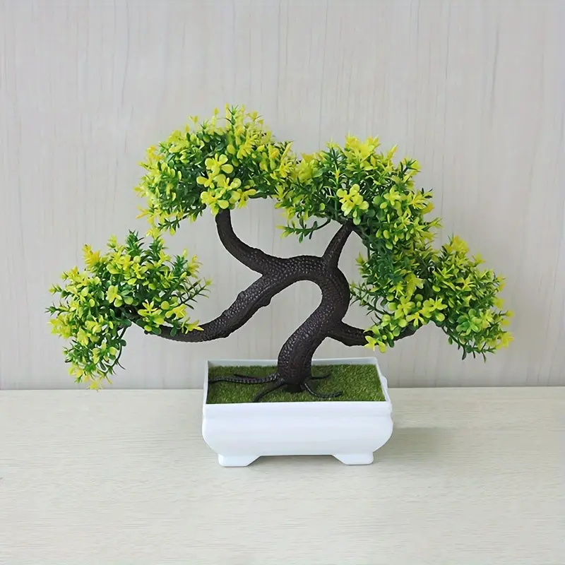 Artificial Bonsai Tree, Potted Japanese Pine for Desktop, Zen Garden, Home  Decor (10 x 9 In)