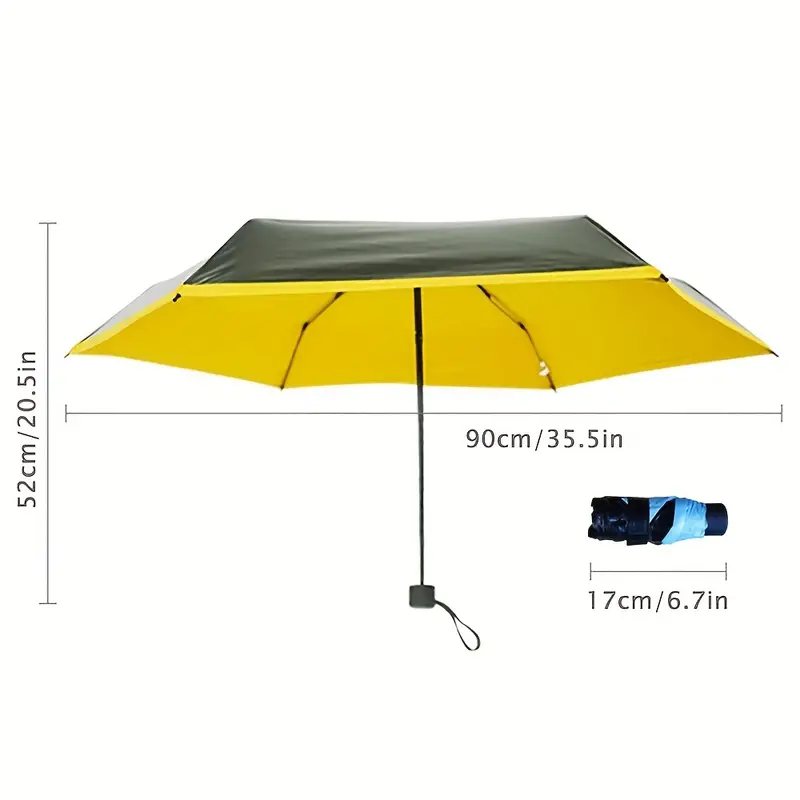 1pc Mini Umbrella Folding Umbrella Parasol Sunny Anti UV Small Pocket Size Waterproof Portable For Travel Rain Umbrella
