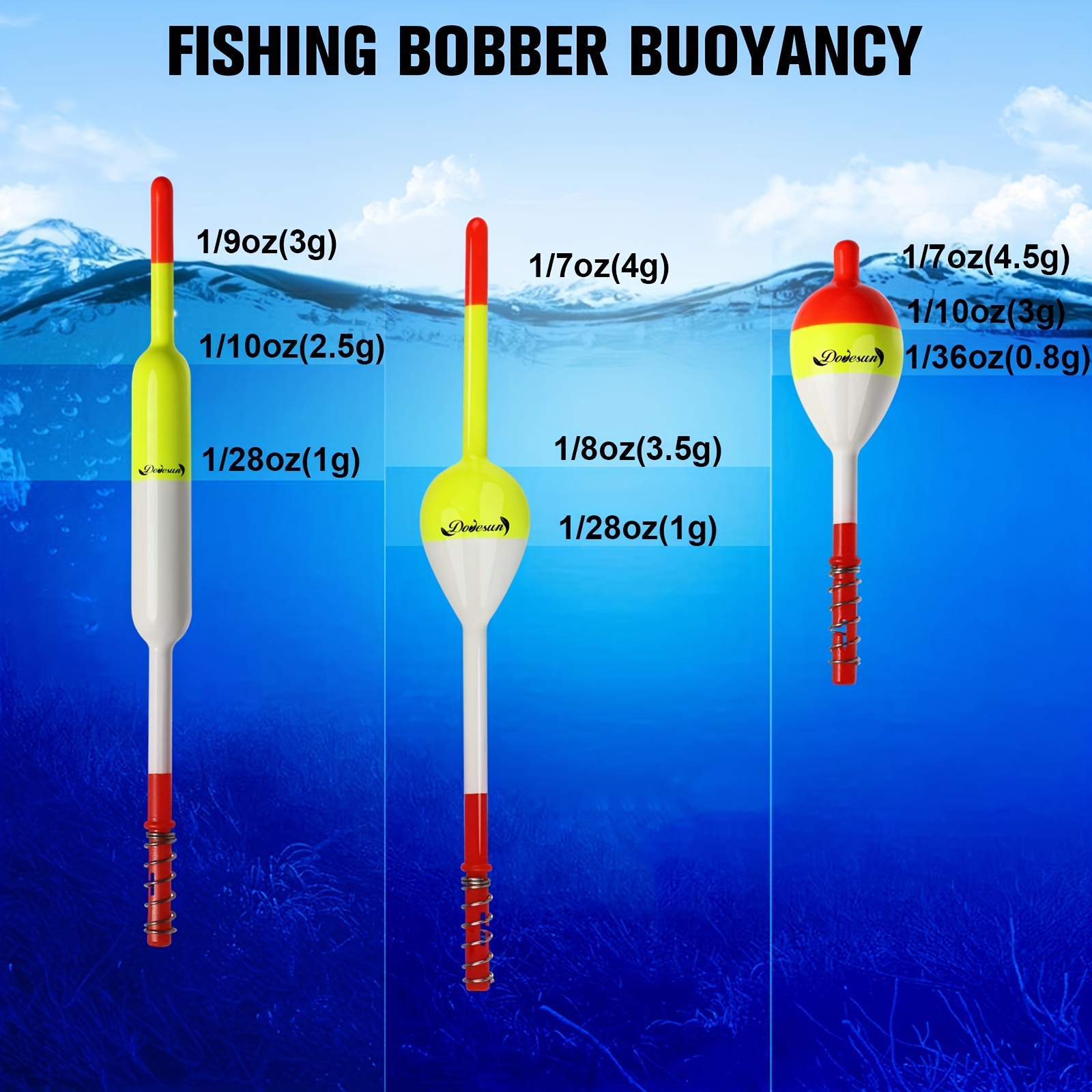Peahefy Fishing Buoy Fishing Equipment Fishing Floats And Bobbers Oval  Stick Floats Weighted Slip Bobbers For Crappie Bass Trout