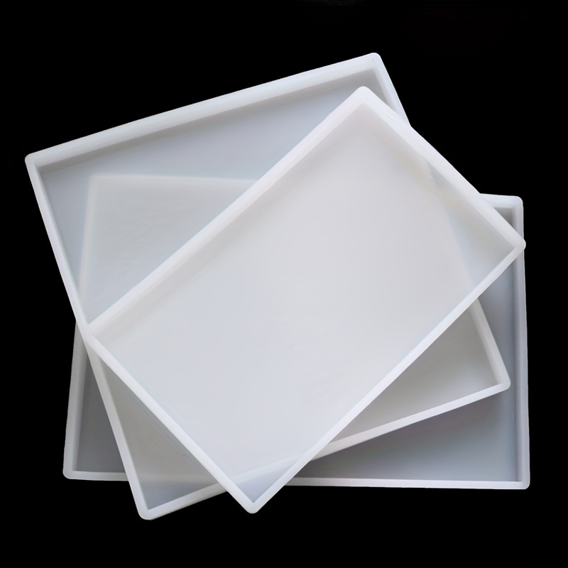 Resin Mold Silicone, Rectangle Rolling Tray Molds For Epoxy Resin, Resin  Serving Board Mold With Ed