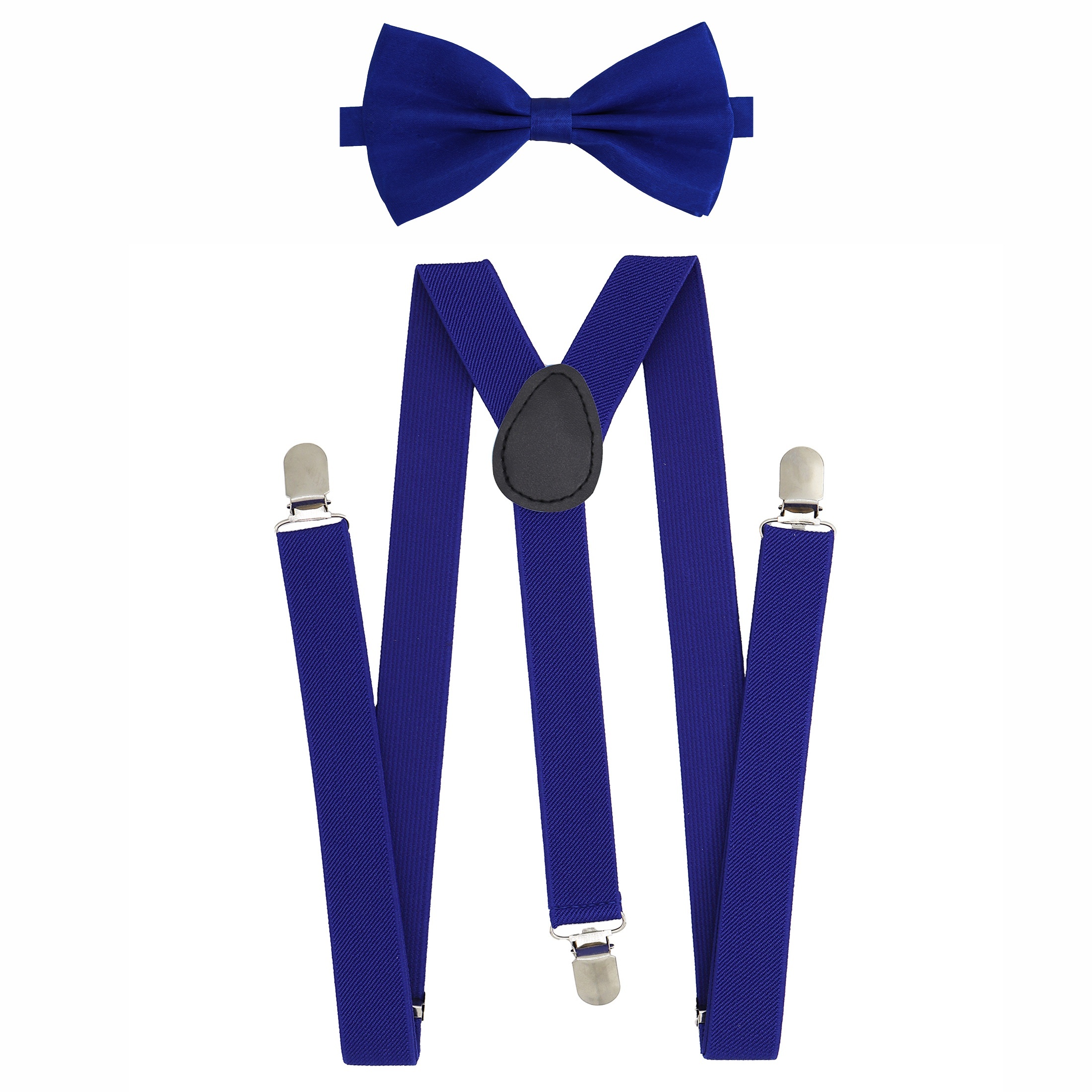 Blue Bow Ties and Suspenders (Sapphire Blue)