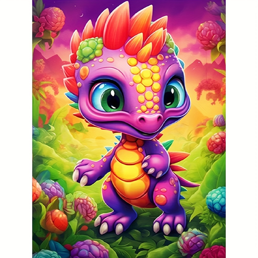 Cartoon Dinosaur Frameless Diamond Painting Kit