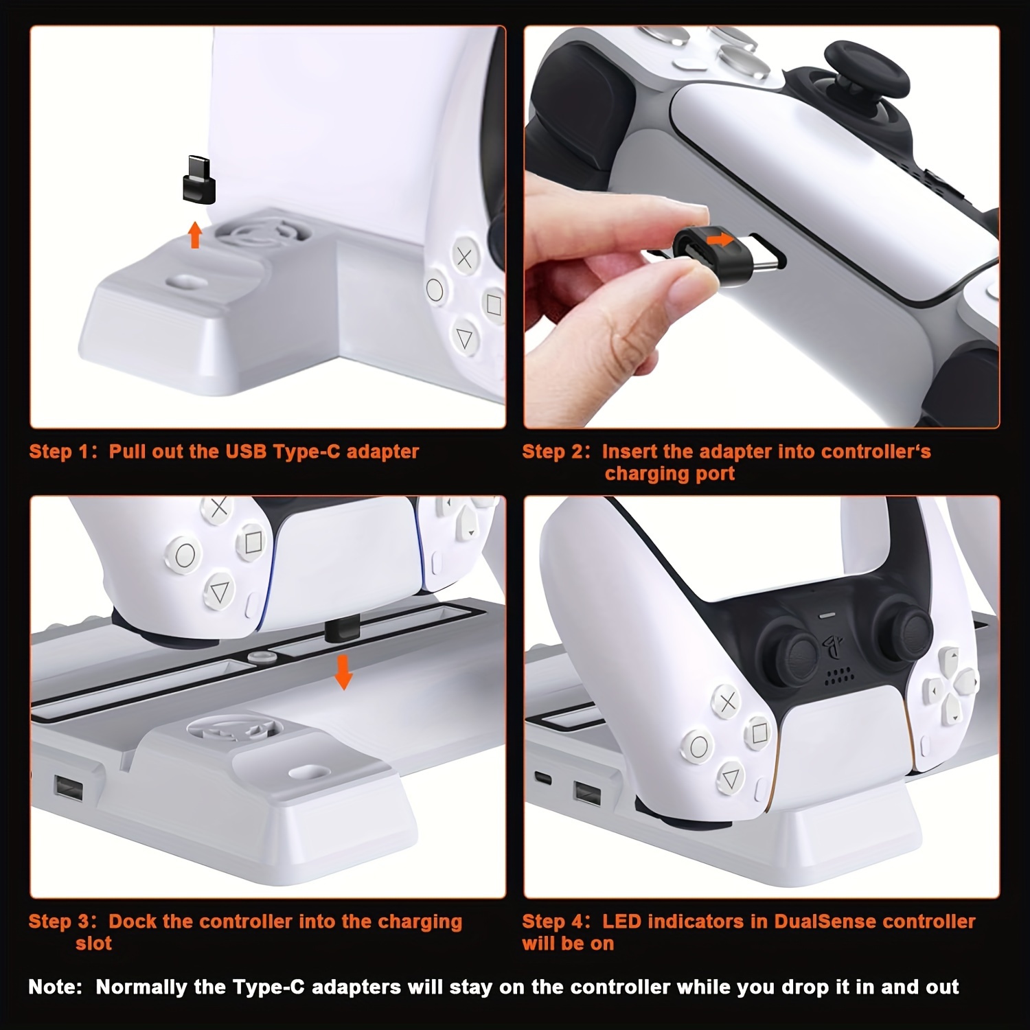 For PS5 Slim Stand And Cooling Station Dual-Controller Charger For PS5  Console Compatible With PS5 Disc & Digital Editions For PS5 Slim