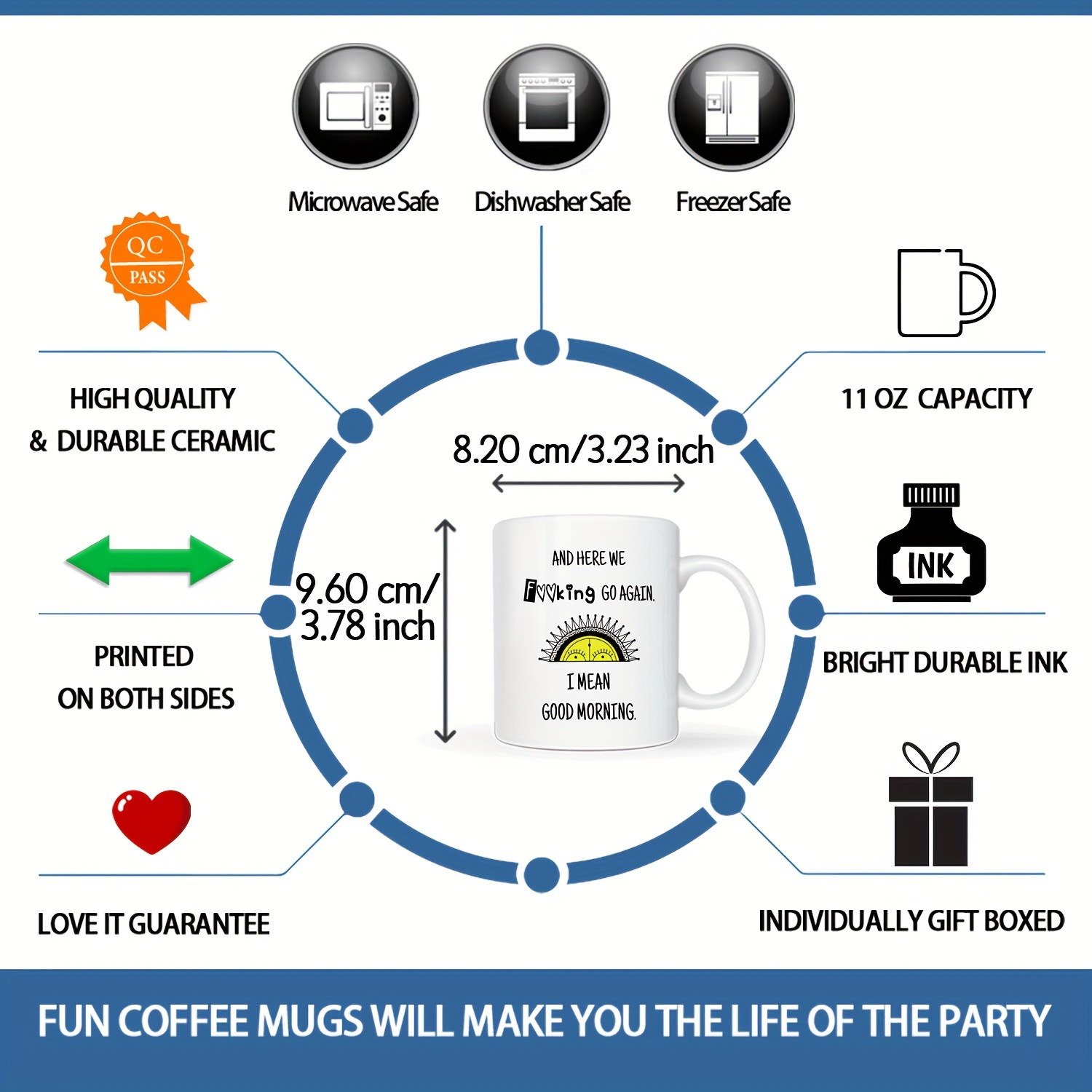 1pc Tazza Caffè Divertente Sun Tazze Caffè In Ceramica E Qui - Temu Italy