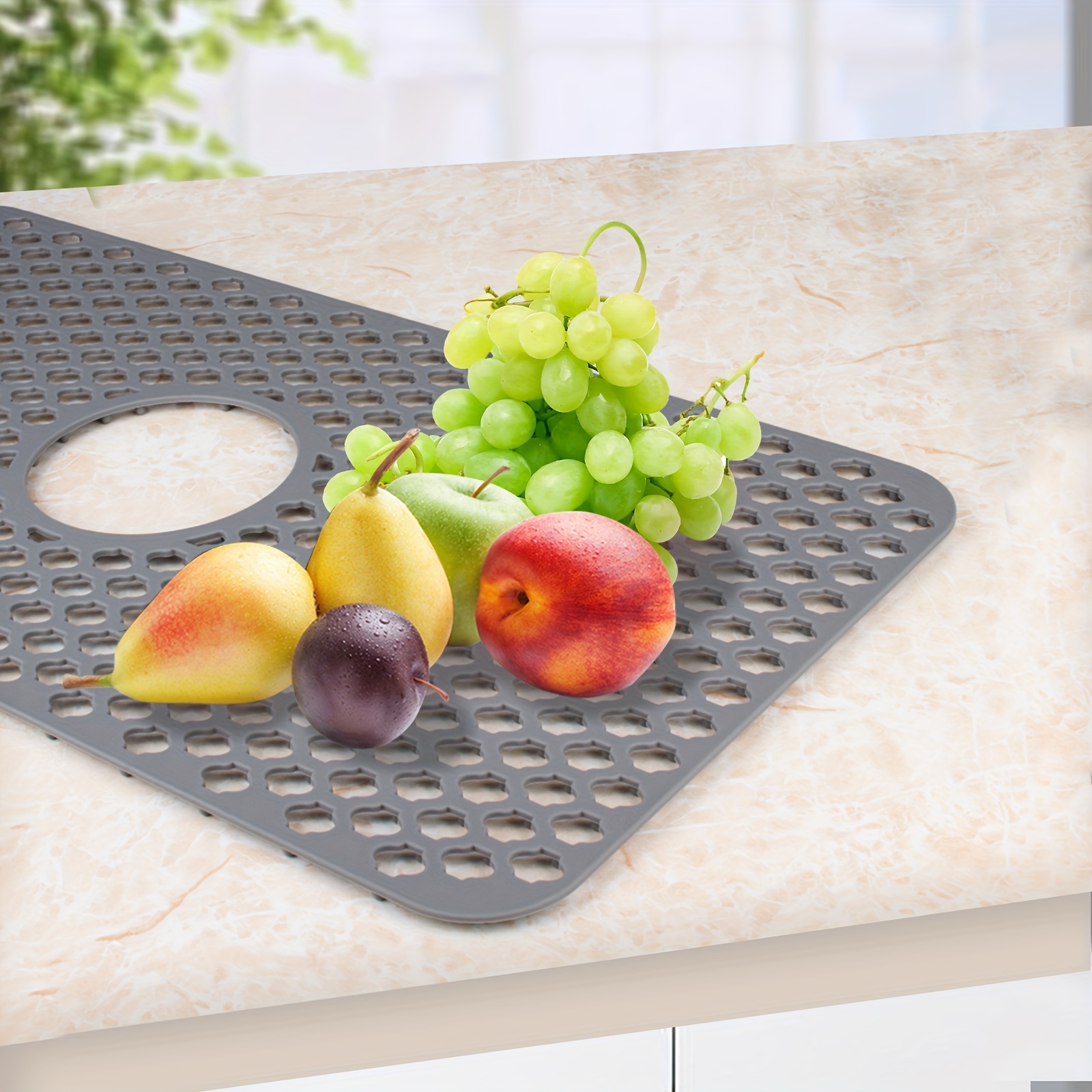 Silicone Sink Mat, Kitchen Sink Protector, Thickened Cut Free Silicon Mat  For Bottom Of Stainless Steel Sink,non-slip Heat Resistant Pad,  Multifunctional Tableware Mat Dishes Drying Mat, Kitchen Accessories - Temu