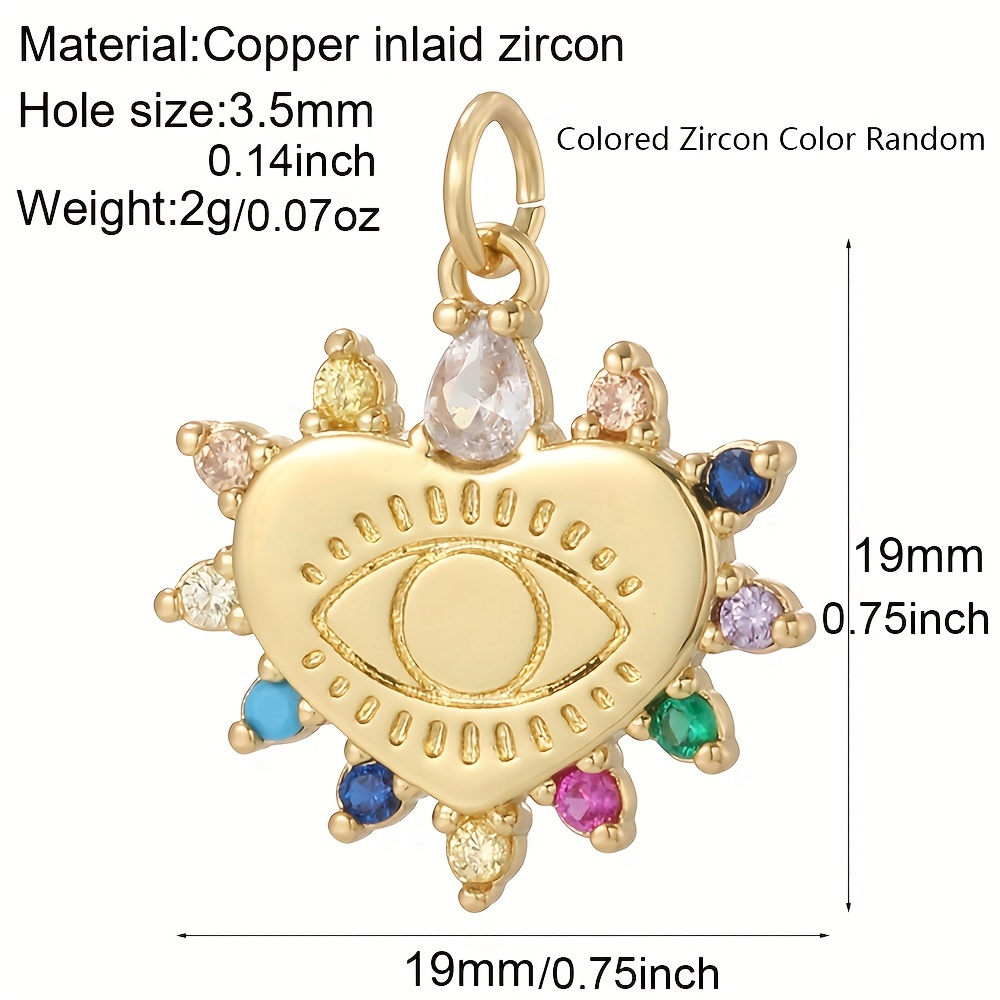 18k Golden Plated Copper Pendants Heart Star Moon Angel Wing - Temu