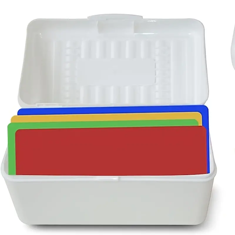 Index Card Holder Desktop Storage Box Notecard Box Flash Card Holder Index  Organizer Plastic Recipe Photo