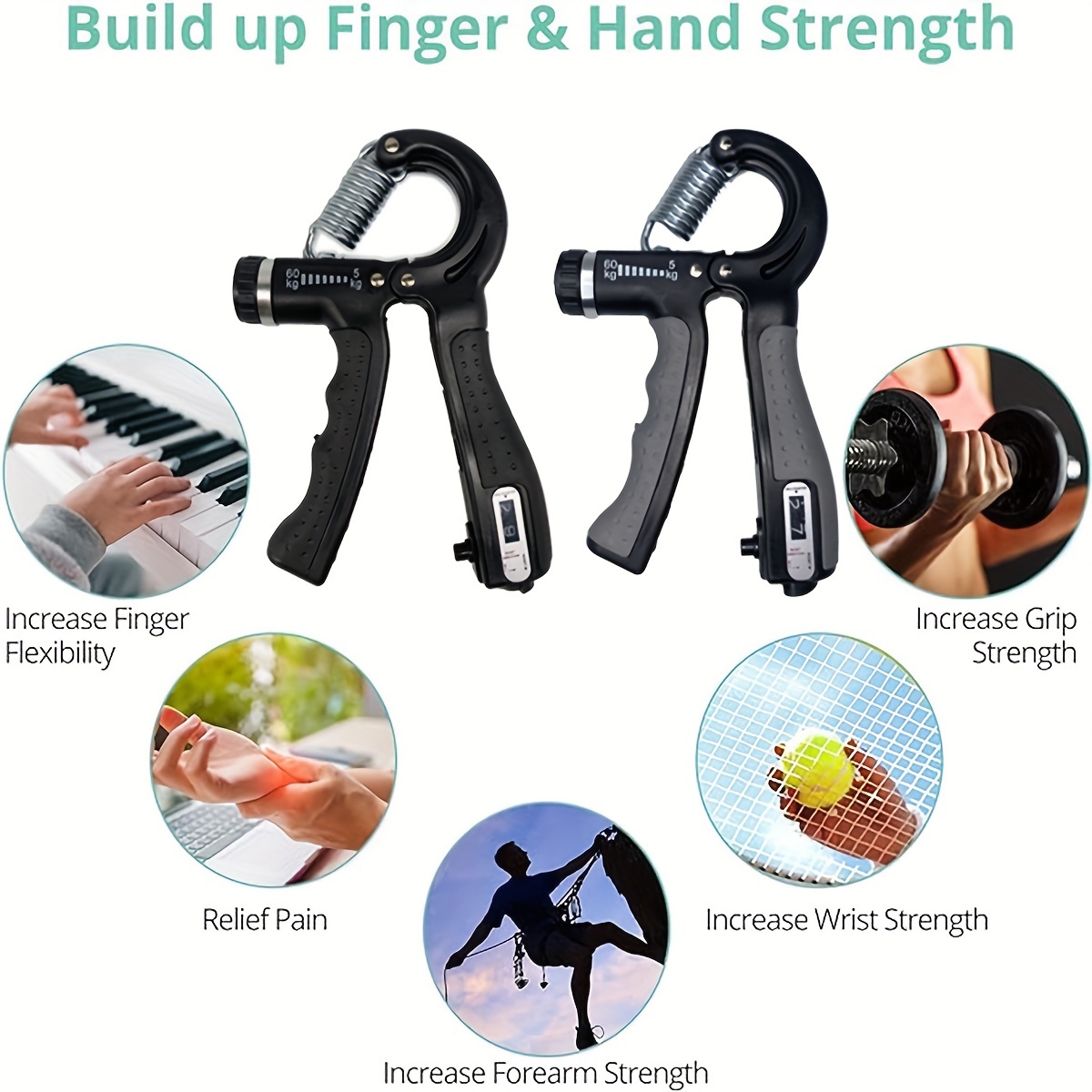 Adjustable Hand Grip Strength Trainer Improve Hand Strength - Temu