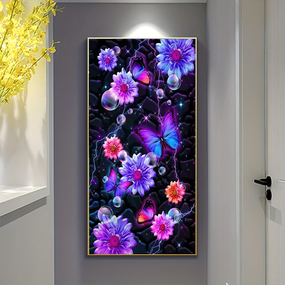 5d Large Artificial Diamond Painting Kits flower - Temu