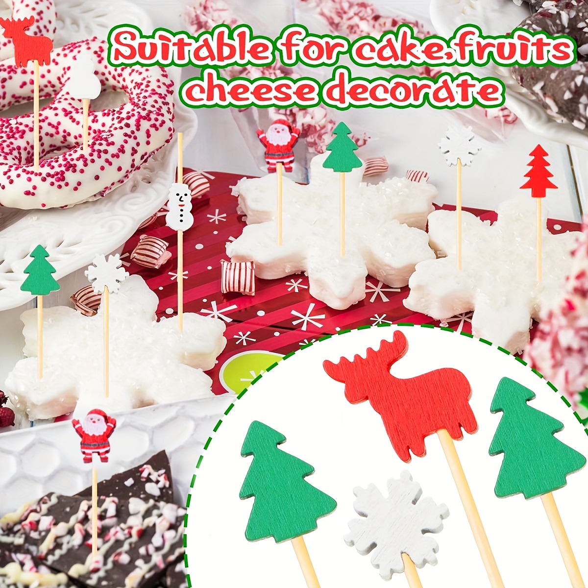 Christmas Cocktail Picks Appetizer Decorative Toothpicks - Temu