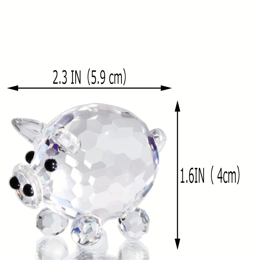 Crystal Pig Mini Statue, Home Desktop Decoration