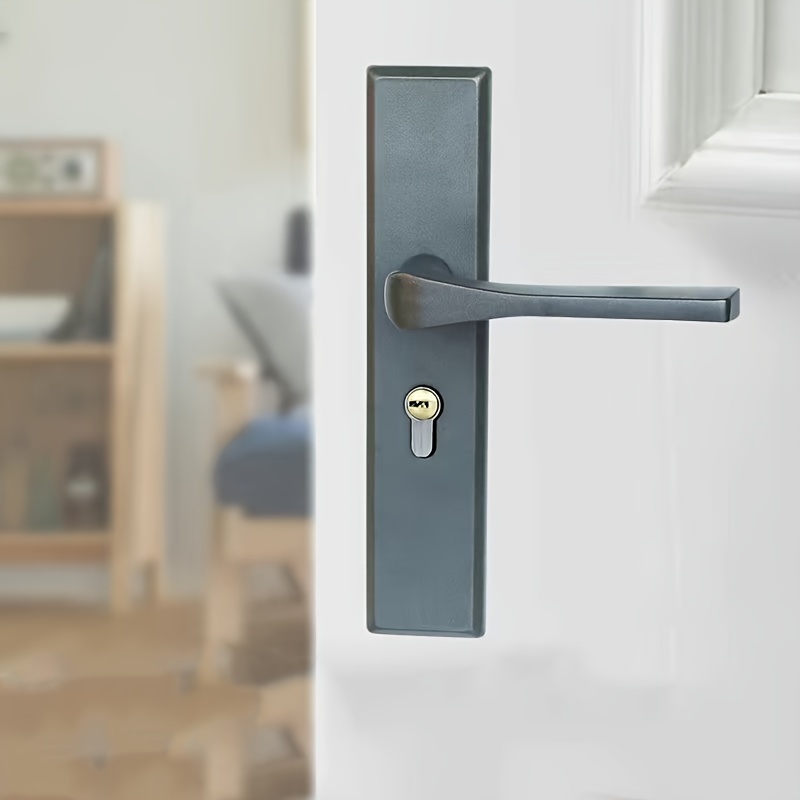 Manilla de puerta doméstica interior con llave de seguridad juego de  aleación de aluminio