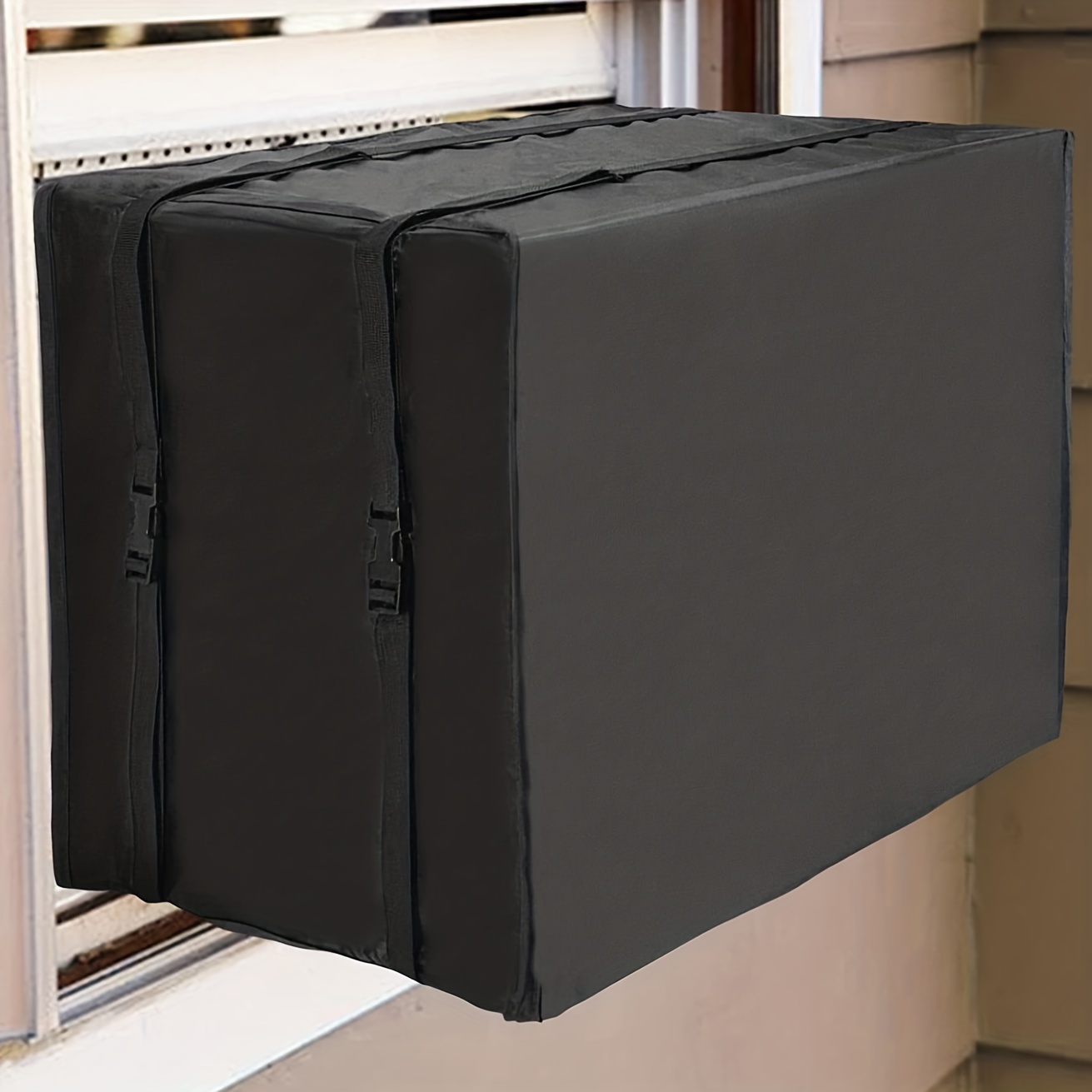 1pc Window Air Conditioner Cover Outdoor Outside Unit Cover With 2