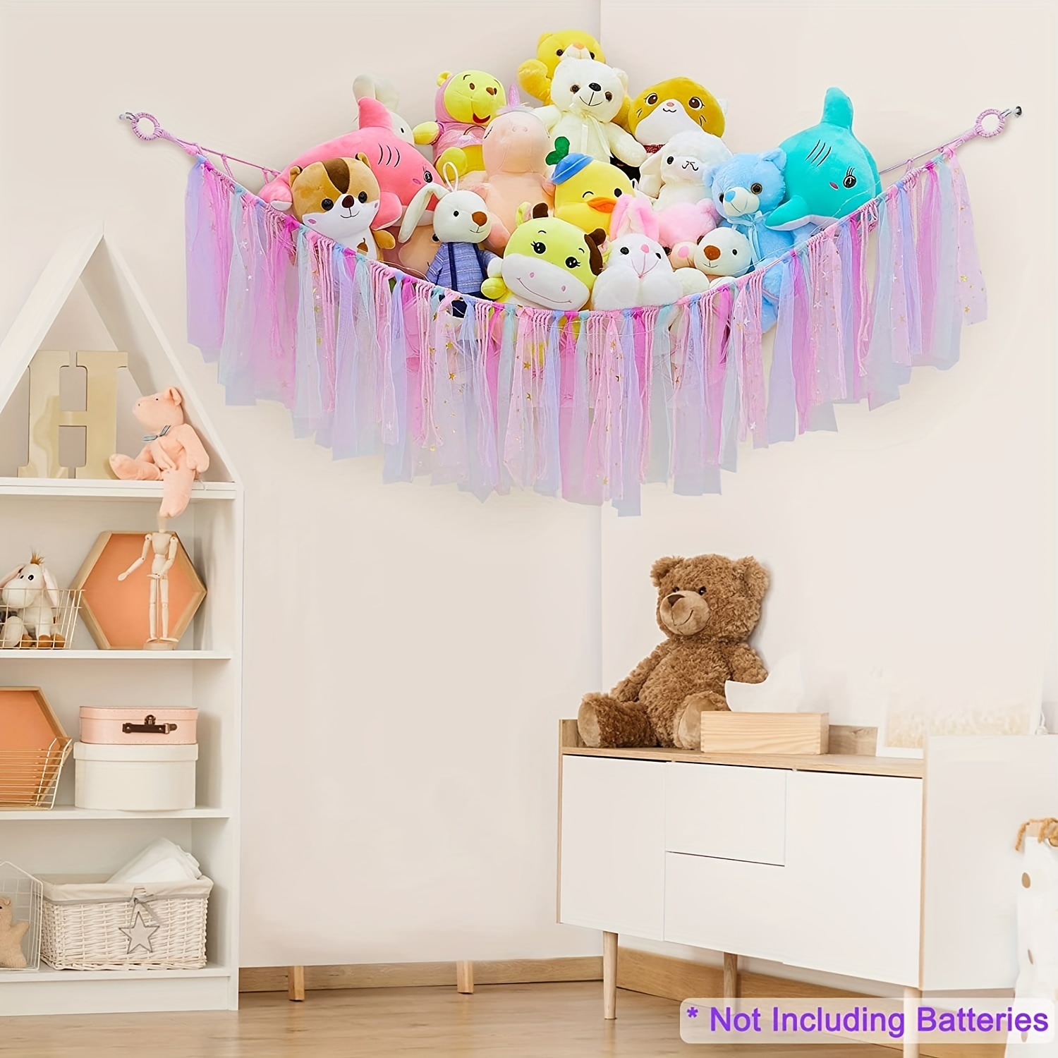 Stuffed Animal Hammock Toy Net Plush Toy Hanging Organizer With