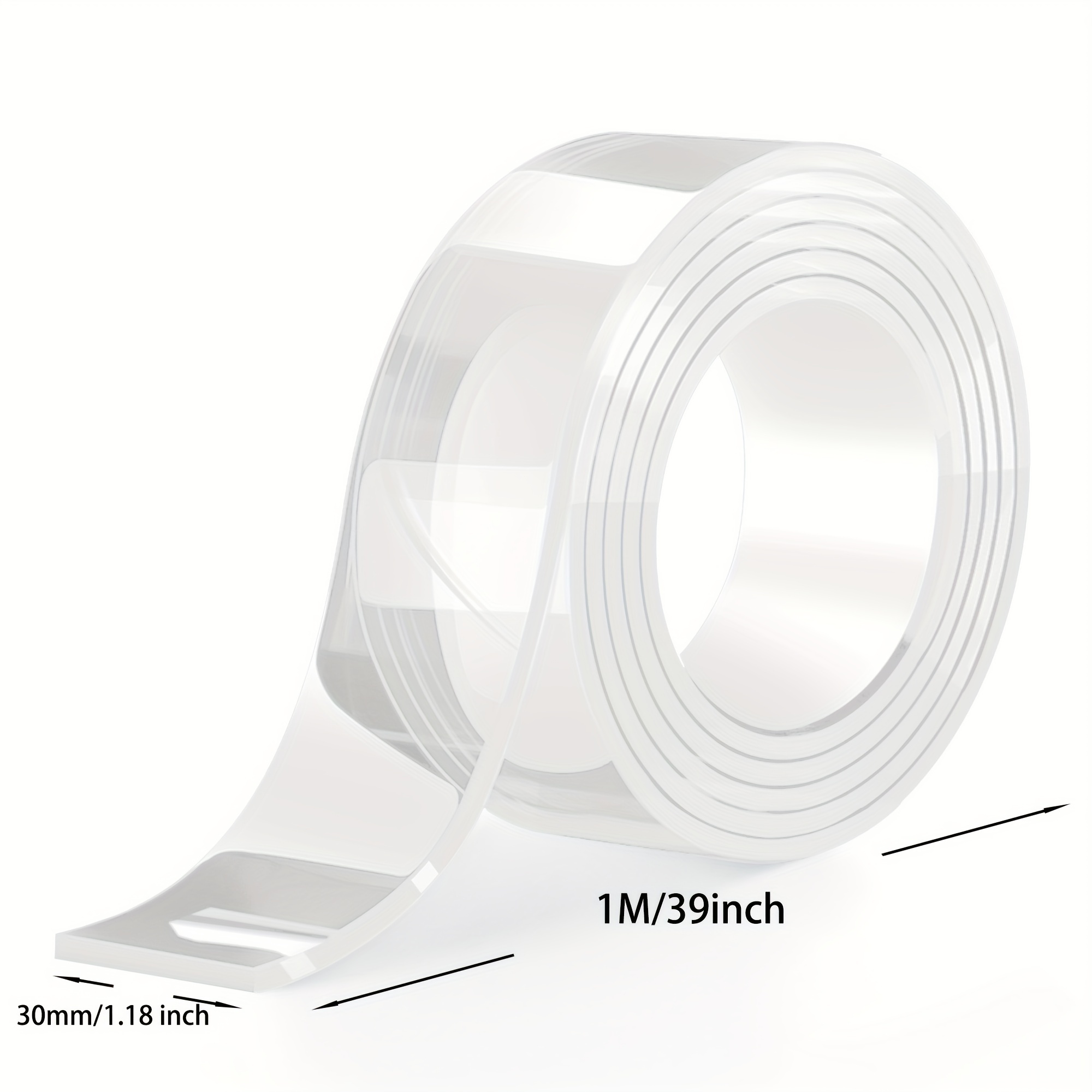 6Pcs Strong Nano Double Sided Tape Heavy Duty Mounting,Clear Removable  Sticky Adhesive Strips No Damage Wall 