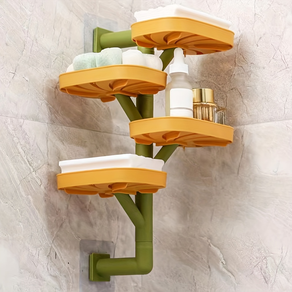 1pc wall mounted soap holder multi layer soap rack no drilling drain soap tray   soap storage rack for home bathroom bathroom accessories details 6