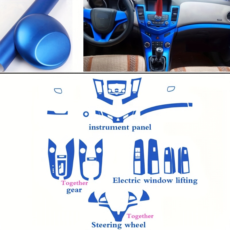 Cruze 2009 2015 Interior Central Control Panel Door Handle Carbon Fiber Stickers  Decals Car Styling Accessories - Automotive - Temu