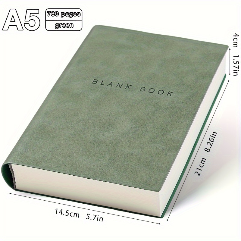 Single 736 Page Blank Inner Page Notebook High Beauty Value - Temu