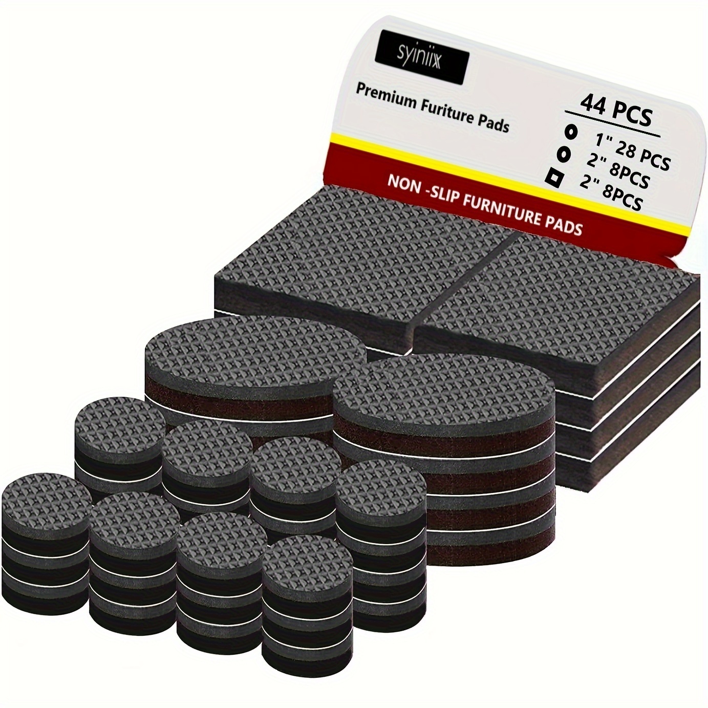 Premium Non Slip Furniture Pads 16 Piece 2. Best Selfadhesive Furniture Grippers Furniture Stoppers with Rubber Pad Ideal As Floor Protectors & Couch
